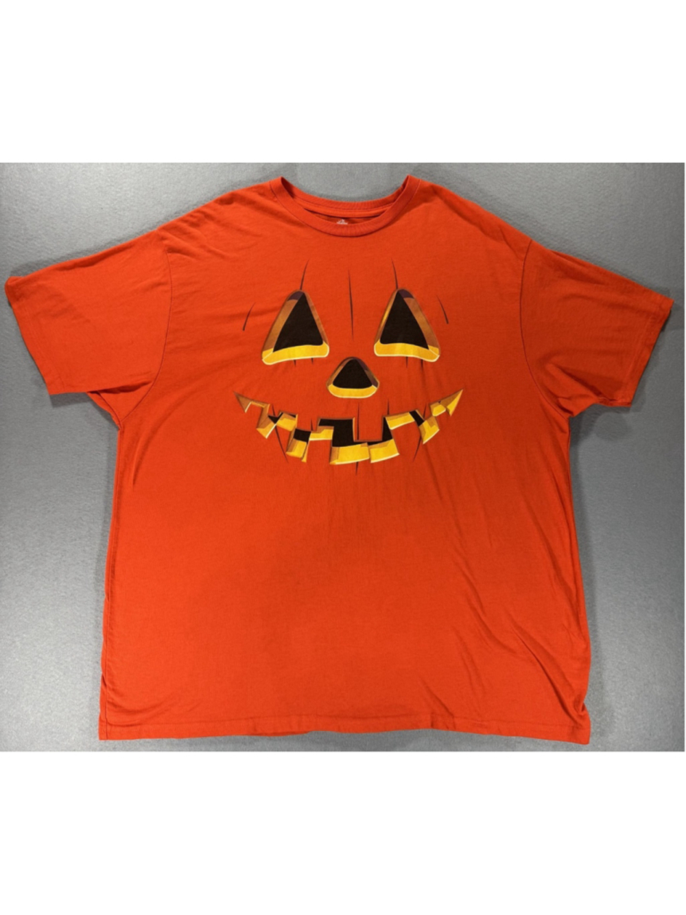 Way To Celebrate Halloween T-Shirt Mens 2XL Orange Jack O Lantern Pumpkin Face